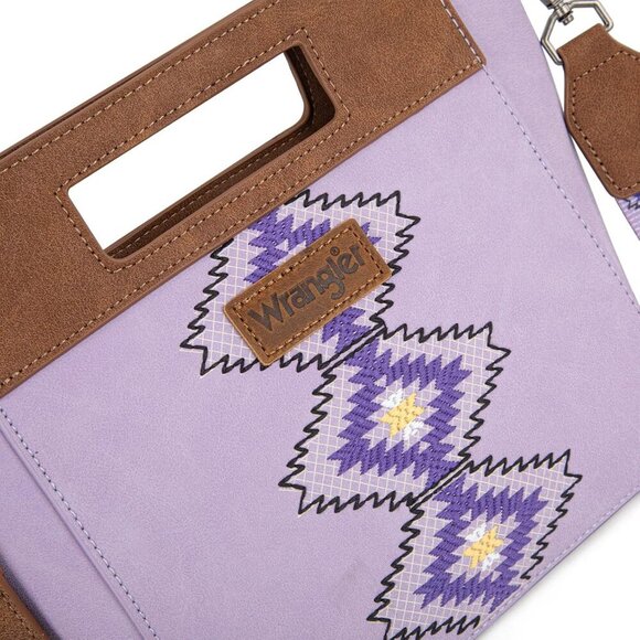 x Wrangler Small Aztec Satchel Handbags for Women with Crossbody Strap - Picture 6 of 8